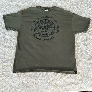 Harley Davidson Olive Green T-shirt Murphy’s Dublin Ireland Cotton 2X